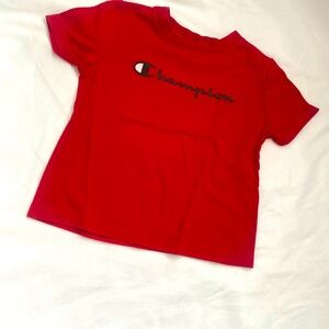 Boys Red Champion shirt